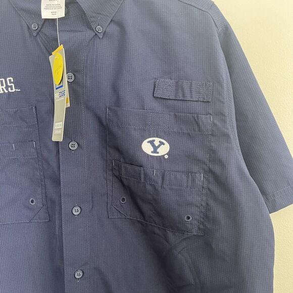 Pro edge BYU Cougars mens Outdoor Polo UPF 50 Medium Vented Lightweight - Picture 3 of 12